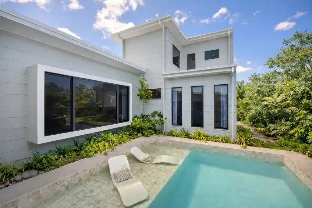 Luxury custom home facade showcasing professional display home photography sunshine coast