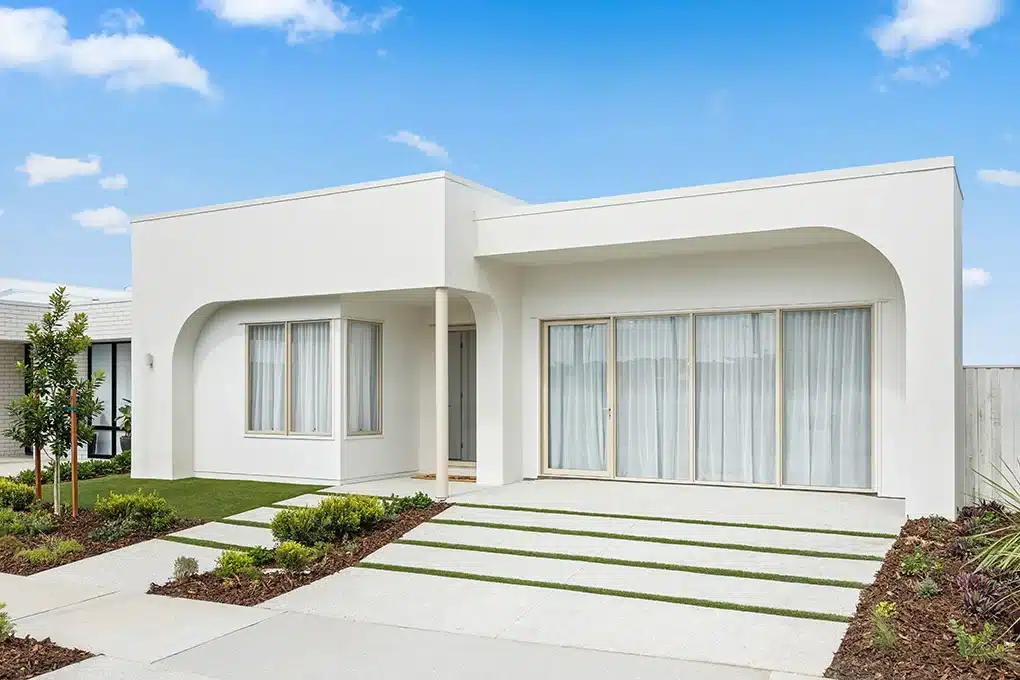 Contemporary residential home facade exterior property photography