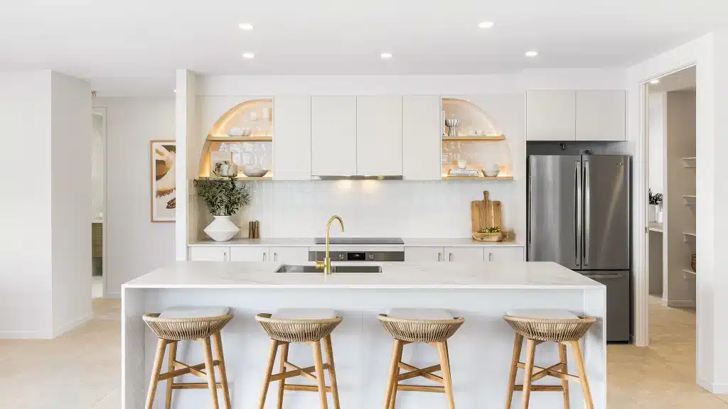 High-end kitchen finishes captured via professional display home photography sunshine coast
